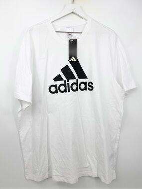 Adidas Men's T-shirt Regular Fit Bos Logo Tee Short Sleeve White Men’s 2XL NWT